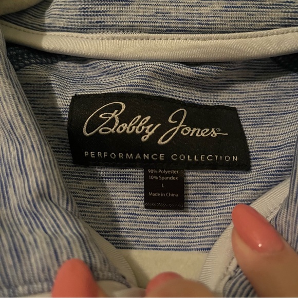 NWT Bobby Jones Performance Collection Navy Quarter Zip Vest Size Large - Picture 3 of 10